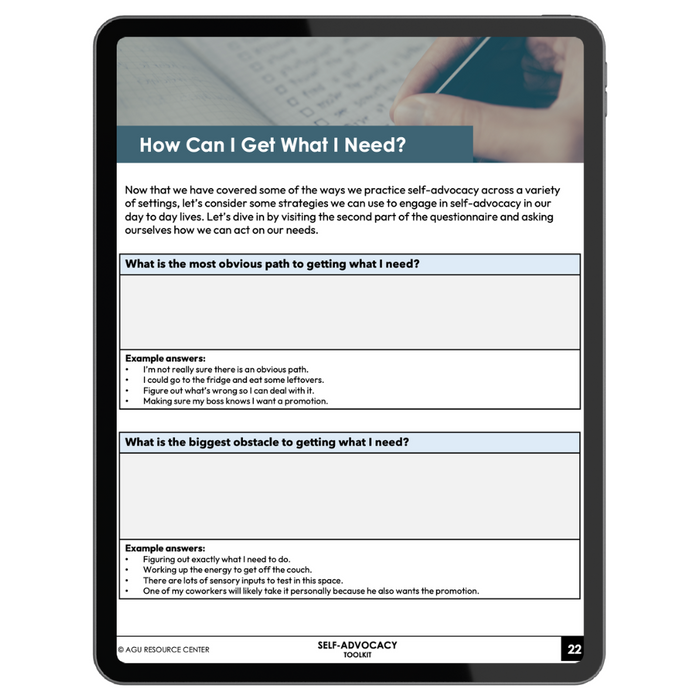 Self-Advocacy Toolkit