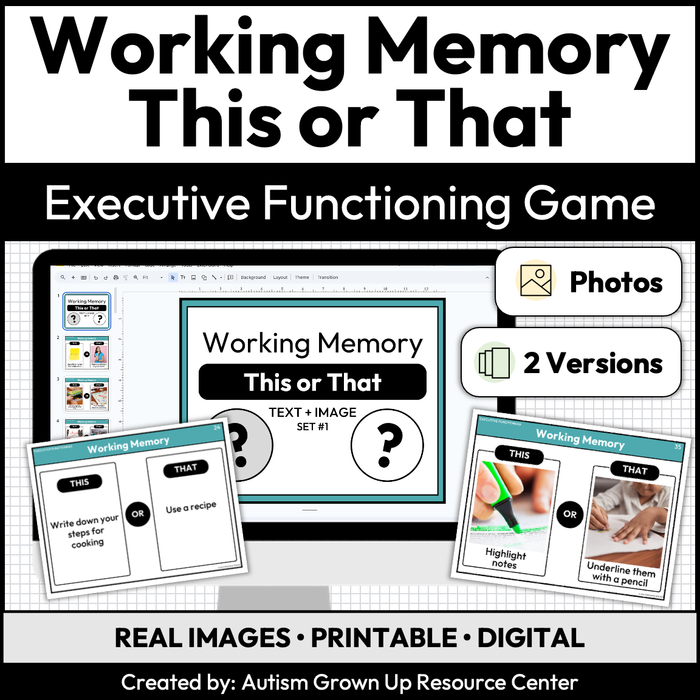 Working Memory | This or That | Executive Functioning Skills Game