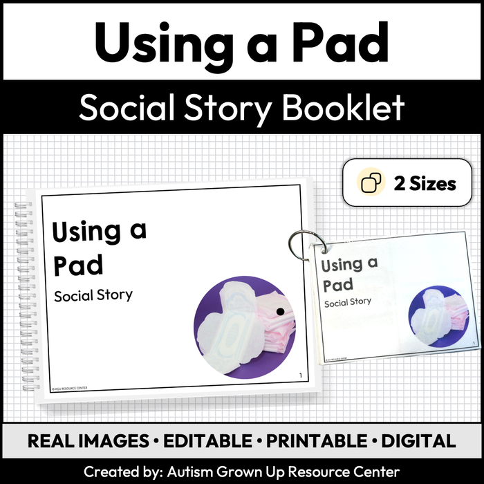 Using a Pad | Social Story Booklet | Puberty