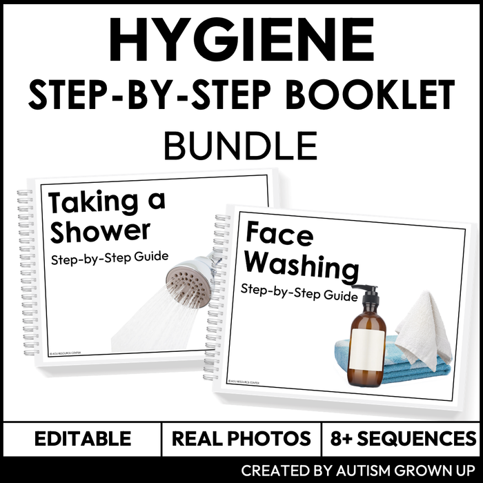 Hygiene Visual Booklets Bundle | Task Analysis for Life Skills | Editable