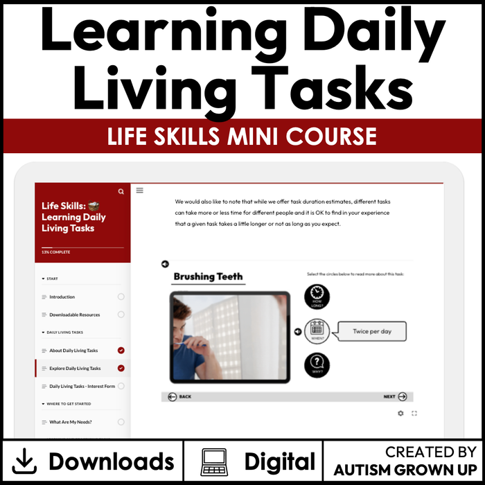 Learning Daily Living Tasks Mini Course