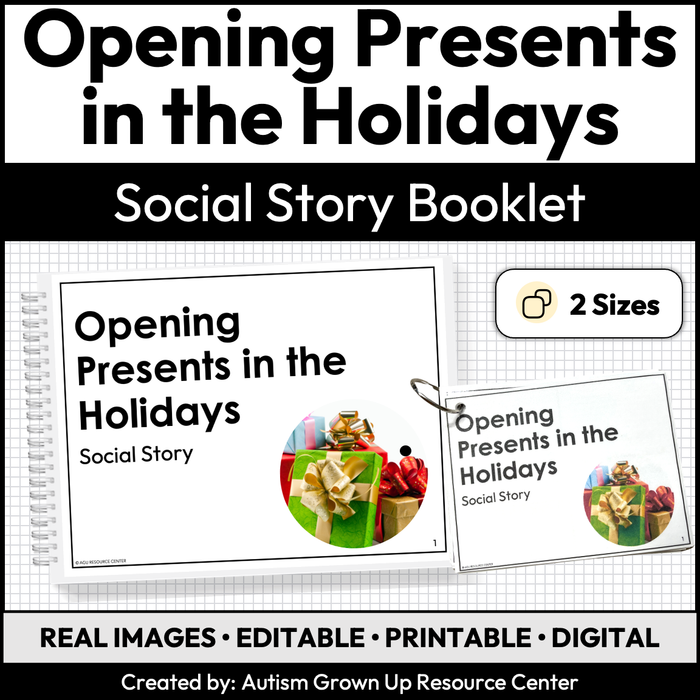 Opening Presents in the Holidays  | Social Story Booklet