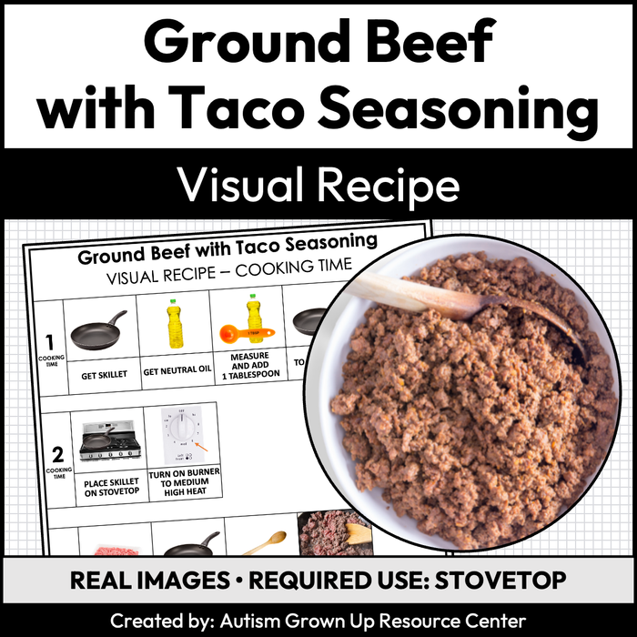 Ground Beef with Taco Seasoning Visual Recipe