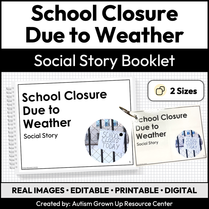 School Closure Due to Weather | Social Story Booklet