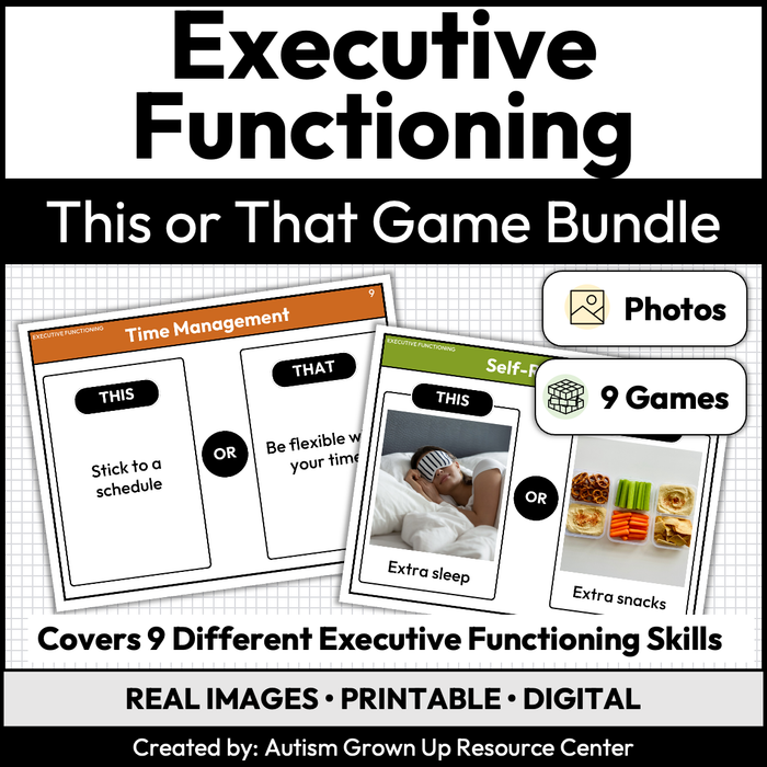 This or That Executive Functioning Skills Game Bundle