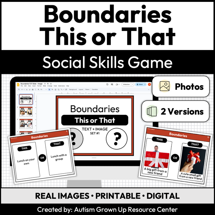 Boundaries | This or That | Social Skills Game