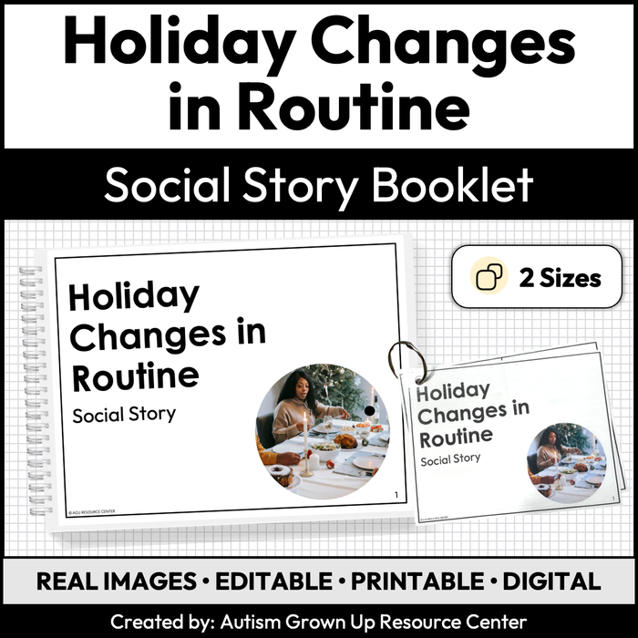 Holiday Changes in Routine | Social Story Booklet