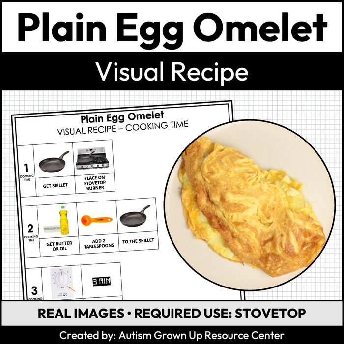 Plain Egg Omelet Visual Recipe