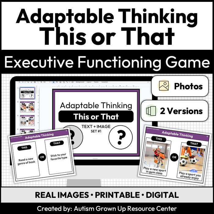 Adaptable Thinking | This or That | Executive Functioning Skills Game