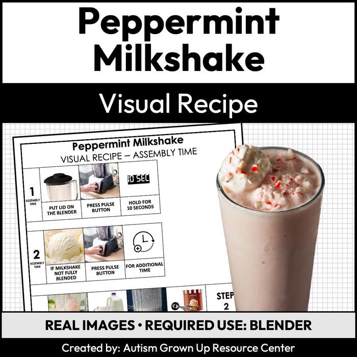 Peppermint Milkshake Visual Recipe