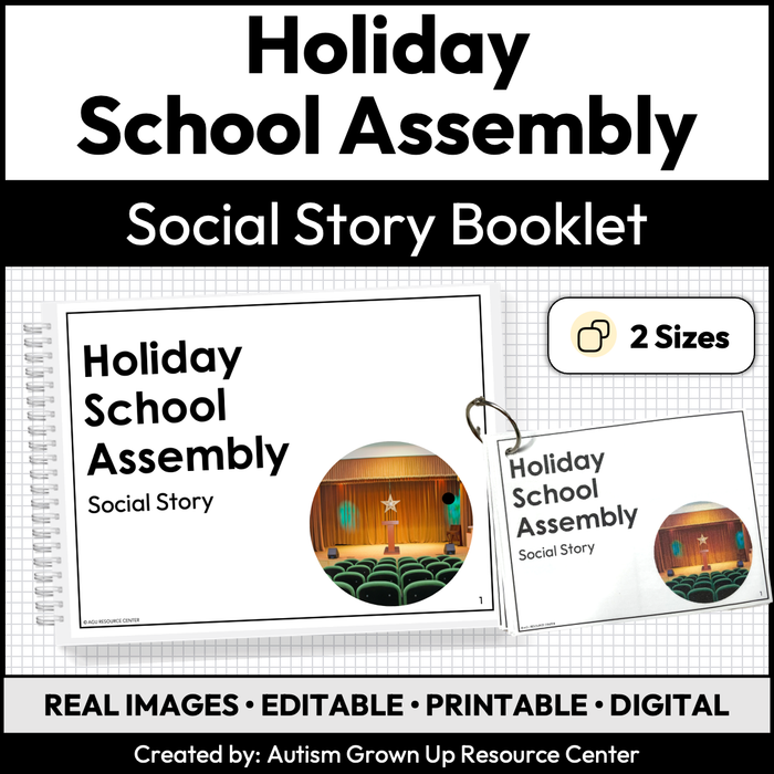 Holiday School Assembly | Social Story Booklet