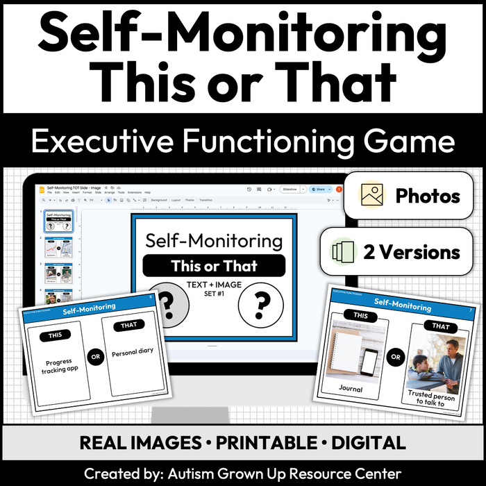 Self-Monitoring | This or That | Executive Functioning Skills Game