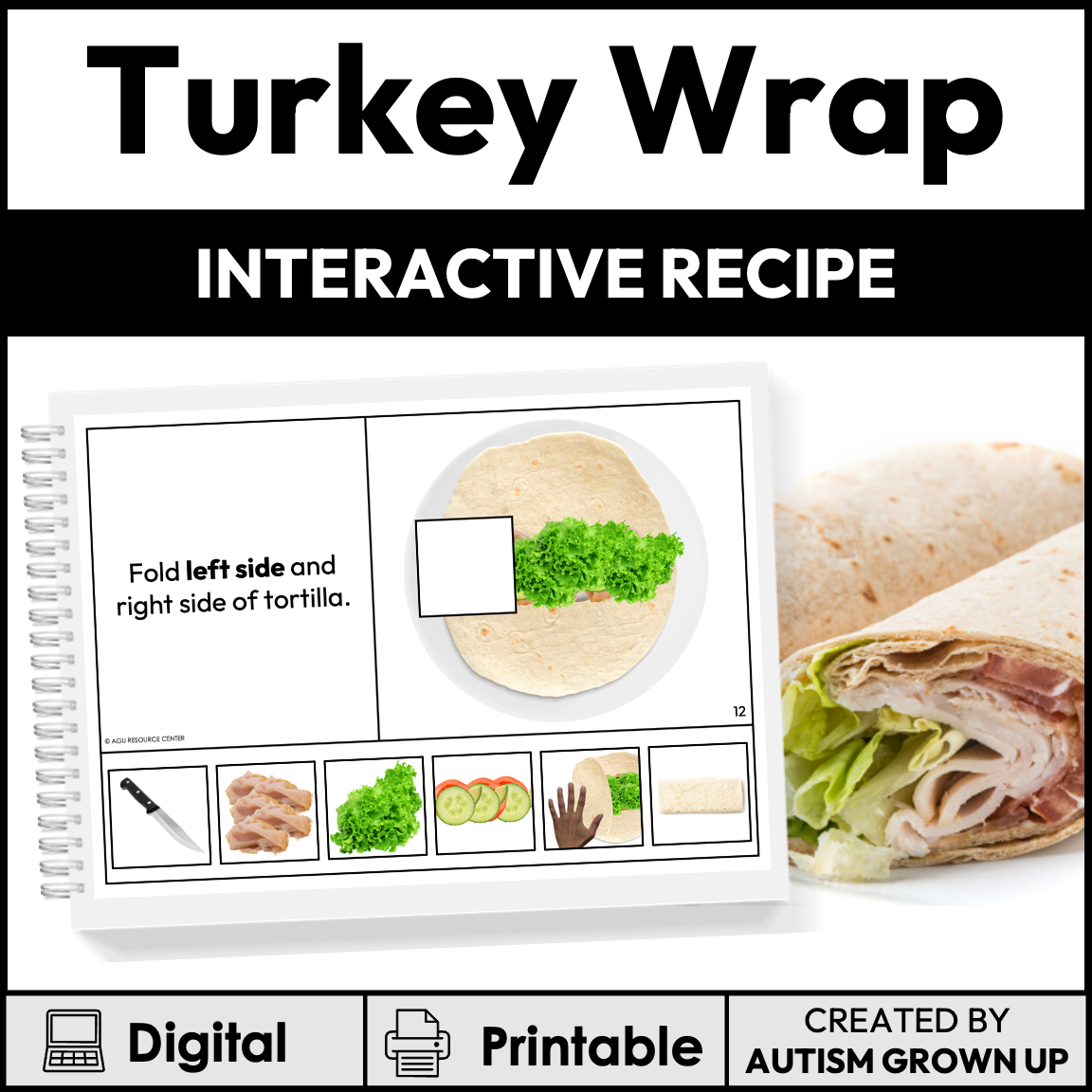 Turkey Wrap | Interactive Recipe and Activities — Autism Grown Up