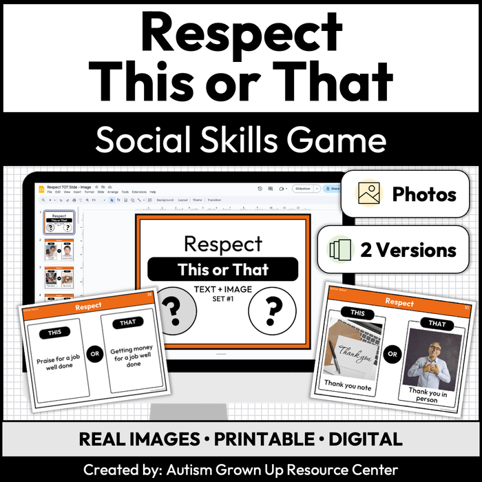 Respect | This or That | Social Skills Game