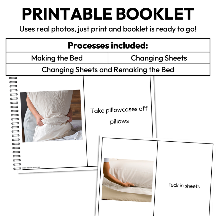 Making the Bed Step-By-Step Booklet | Life Skills | Editable