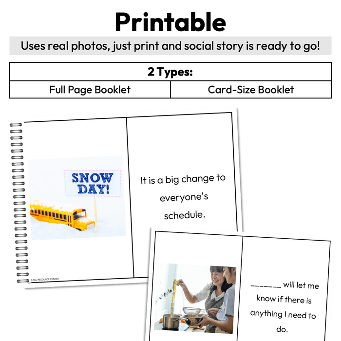 Snow Days | Social Story Booklet