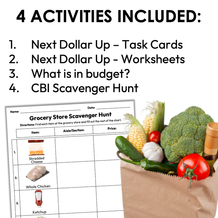 Grocery Store Life Skills Activities for Special Education Bundle