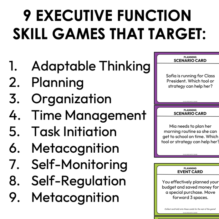 Executive Functioning Games Bundle