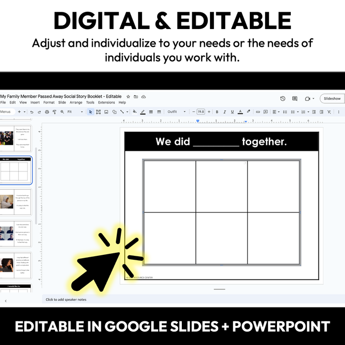 My Family Member Passed Away Social Story Booklet | Editable
