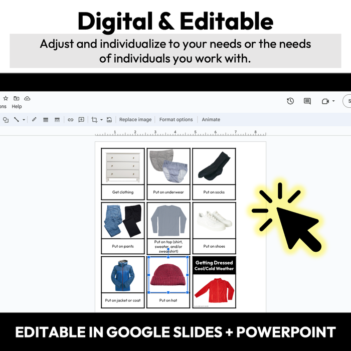Getting Dressed Visual Sequence Cards | Life Skills | Editable
