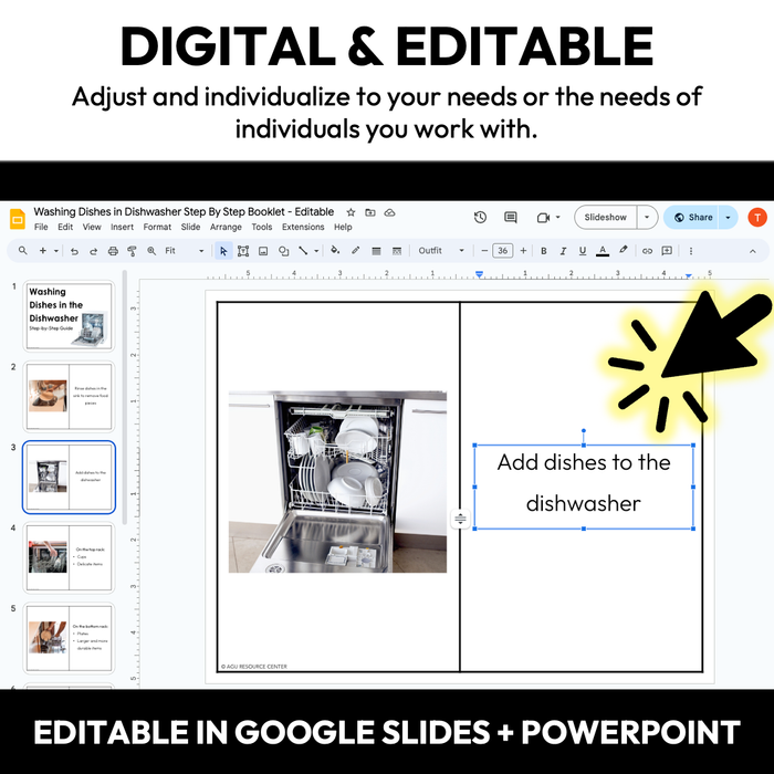 Washing Dishes Step-By-Step Booklet | Life Skills | Editable