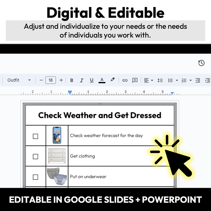 Getting Dressed Checklists | Life Skills | Editable