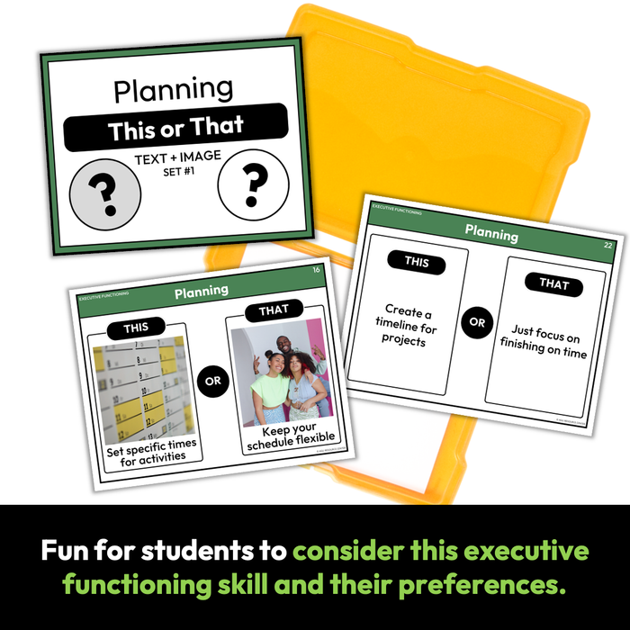 Planning | This or That | Executive Functioning Skills Game