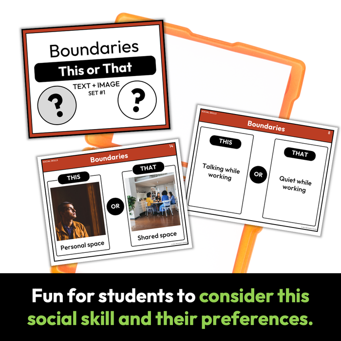 Boundaries | This or That | Social Skills Game