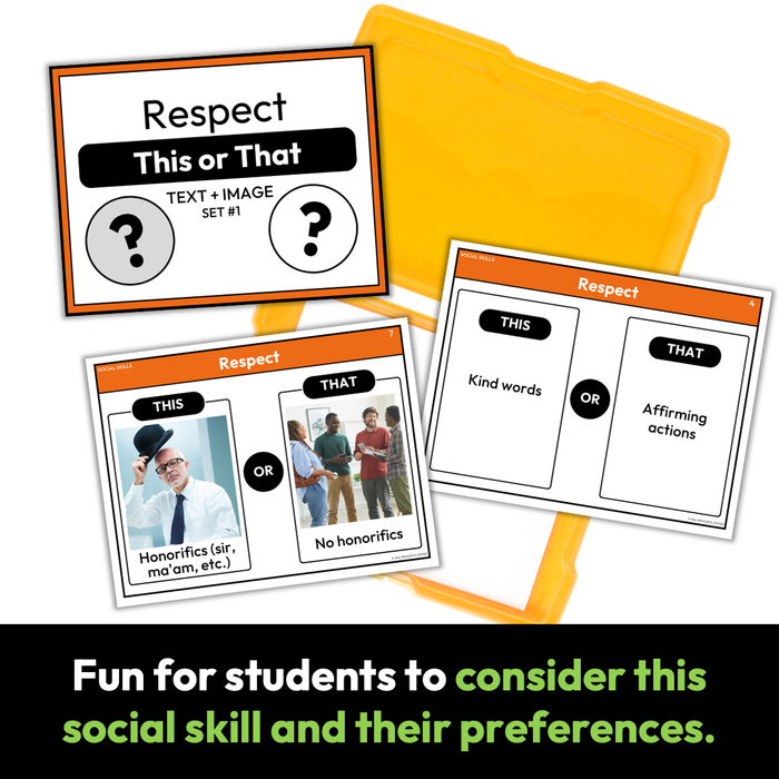 Respect | This or That | Social Skills Game