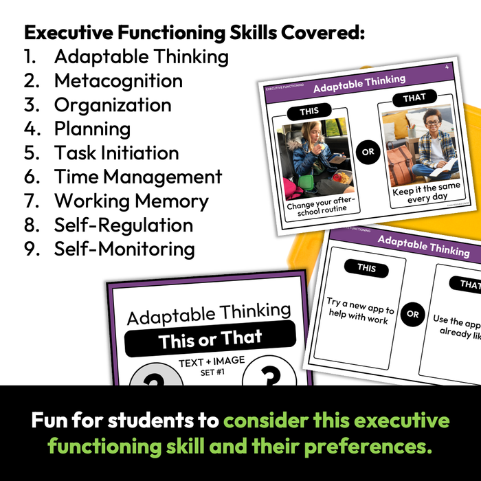 This or That Executive Functioning Skills Game Bundle