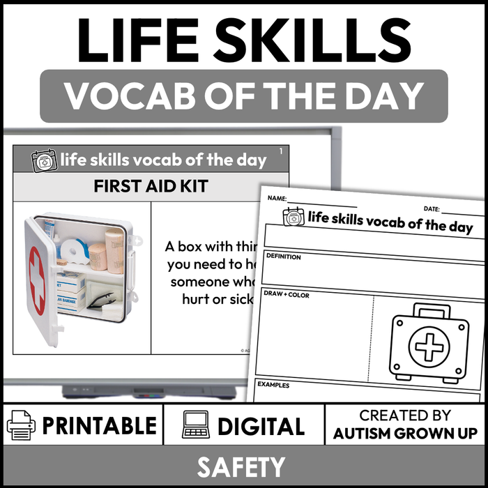 Life Skills Vocab of the Day - Safety