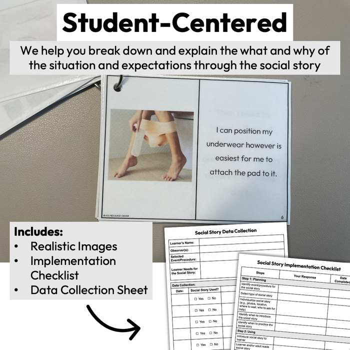 Using a Pad | Social Story Booklet | Puberty