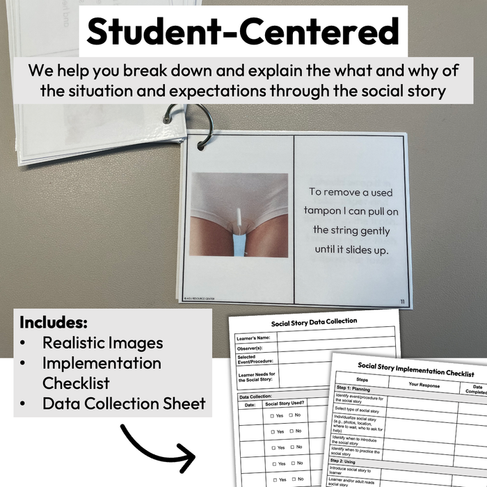 Using a Tampon | Social Story Booklet | Puberty