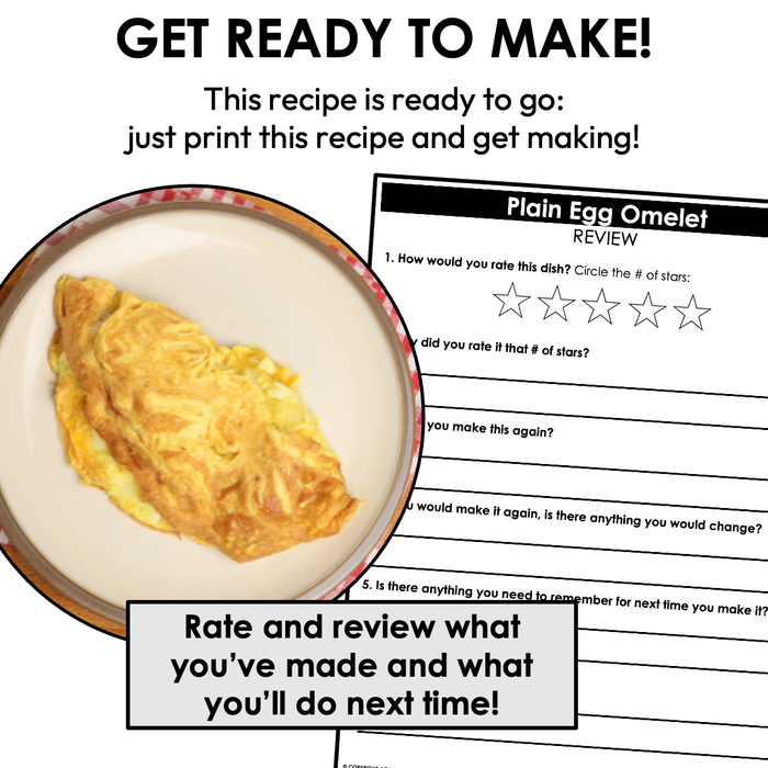 Plain Egg Omelet Visual Recipe