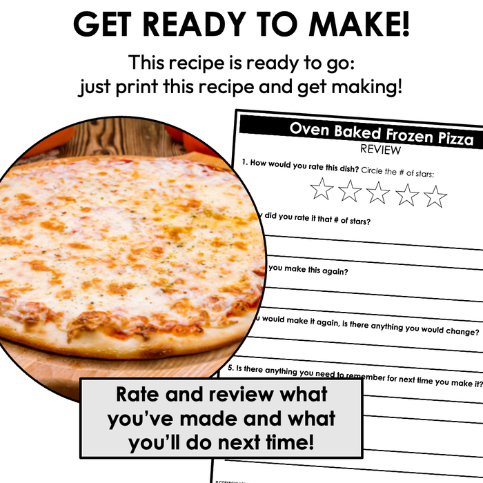 Oven Baked Frozen Pizza Visual Recipe