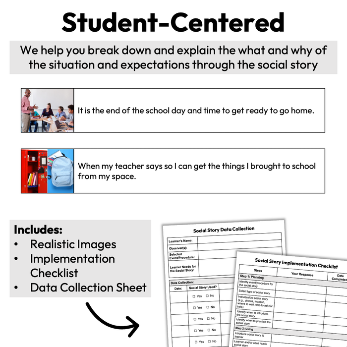 End of the School Day | One-Page Social Story | Middle and High School