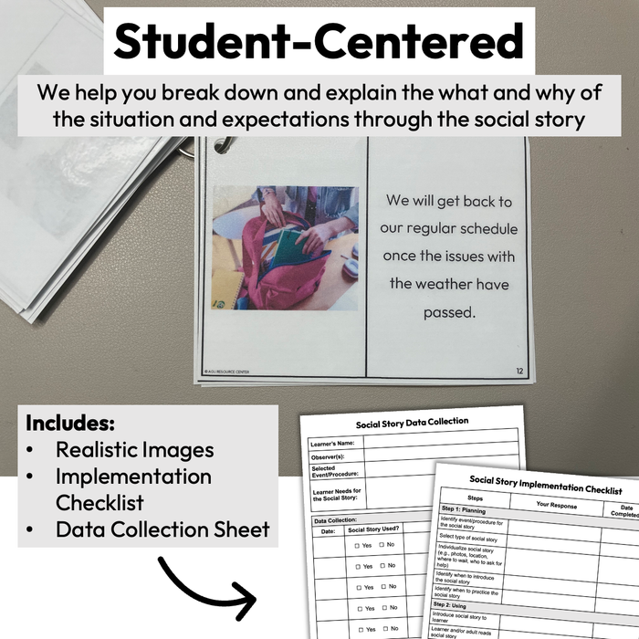 School Closure Due to Weather | Social Story Booklet