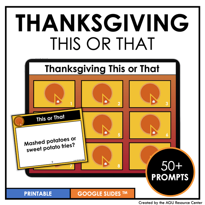 This or That | Thanksgiving | Digital + Printable Prompts