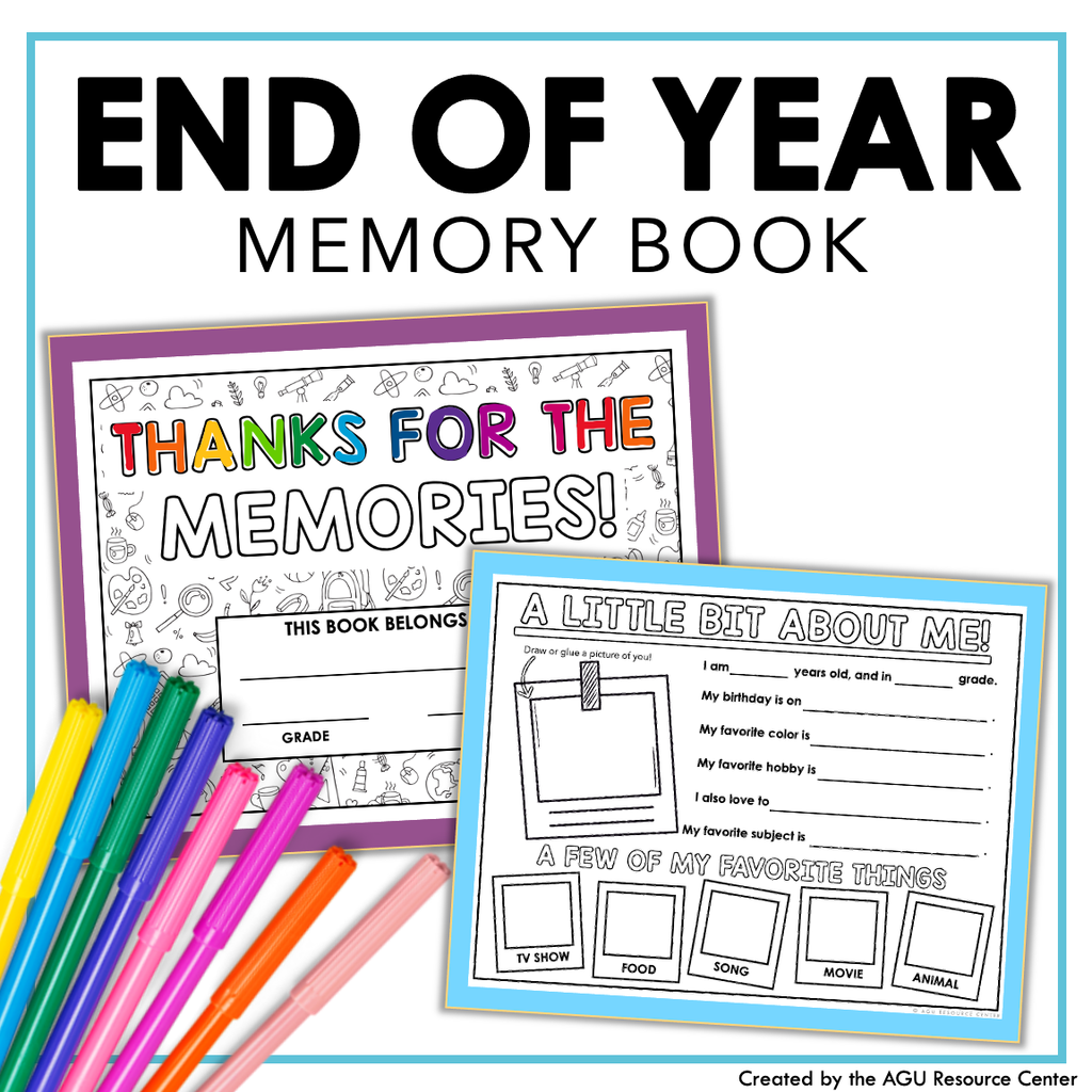 End of the Year Memory Book, End of the Year Activities