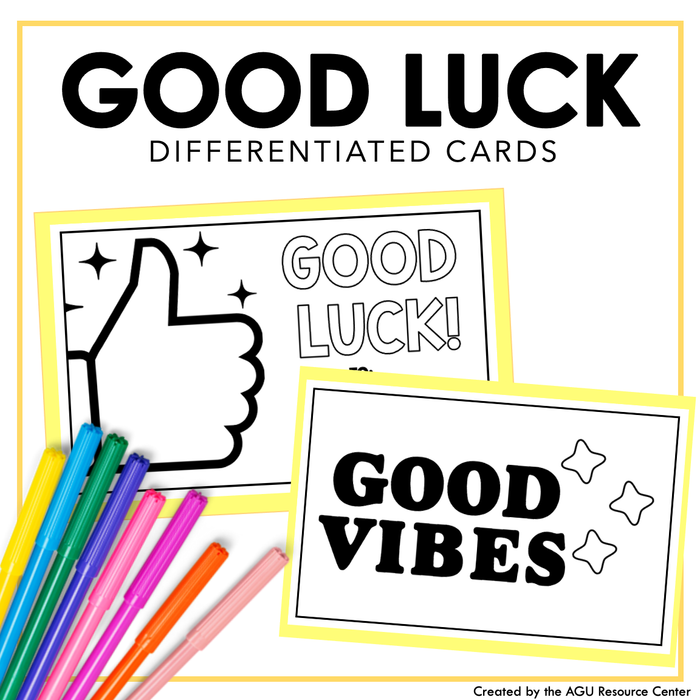 Good Luck Cards | Differentiated Writing for Special Education