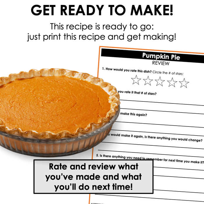 Pumpkin Pie VISUAL RECIPE