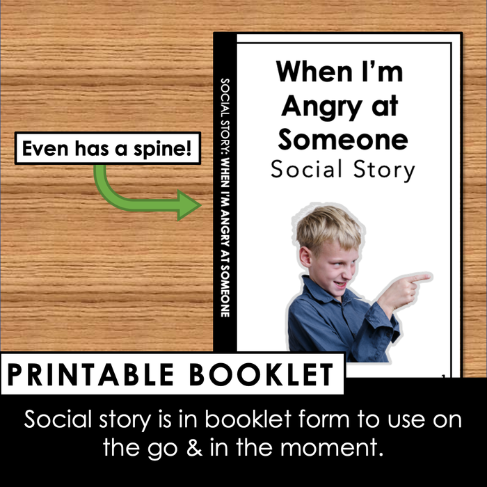 When I'm Angry at Someone SOCIAL STORY | EDITABLE